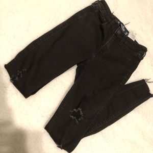 black skinny high rise jeans
